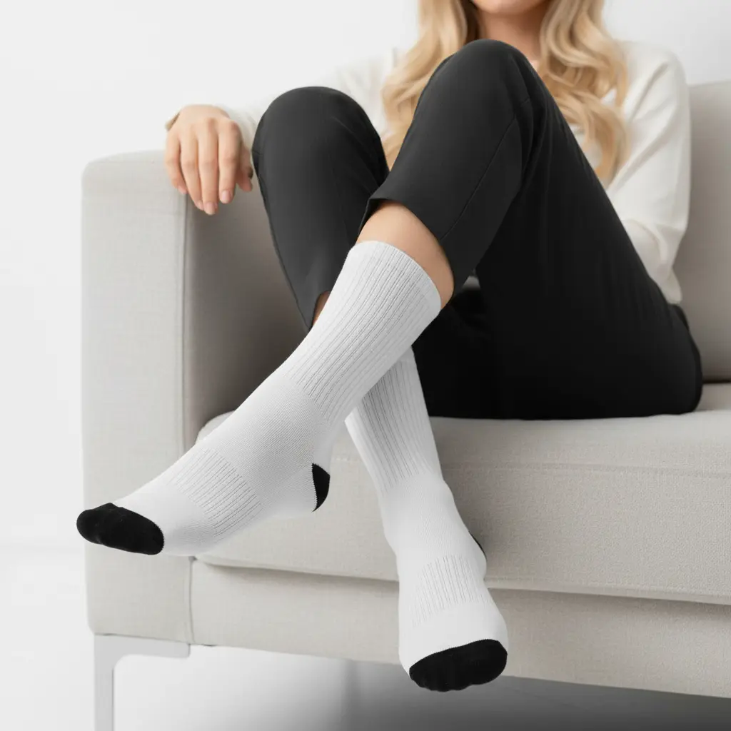 [68f763065a3bba6e4d08beb8] Custom Sublimation Socks - Personalized All-Over Printed Design (S)