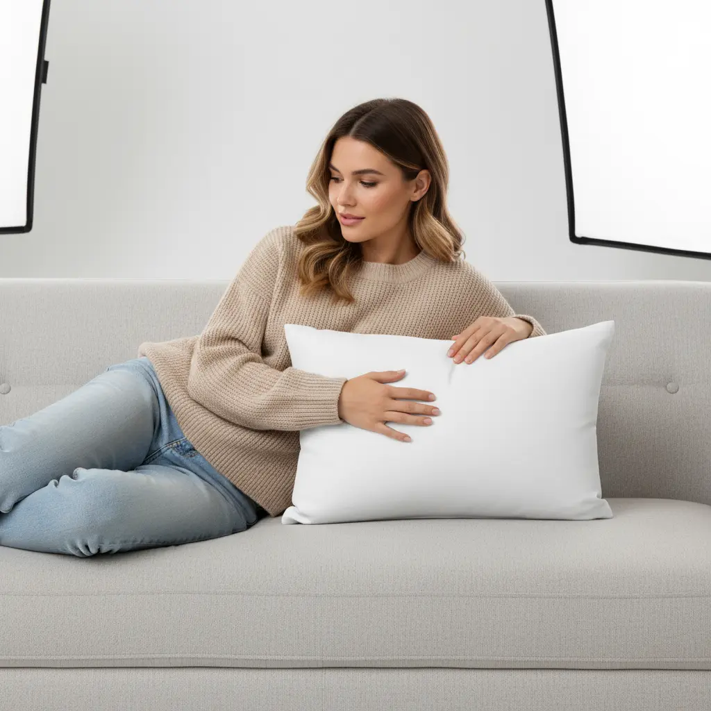 [68f76244043bc56e13079b71] Spun Polyester Lumbar Pillow - Personalized All-Over Printed Design