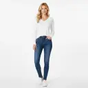 Women's Long Sleeve V-neck Shirt - Personalized All-Over Printed Design