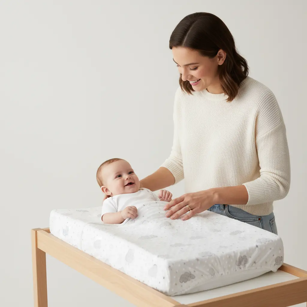 [68f75daa5a3bba6e4d08bcfe] Baby Changing Pad Cover - Personalized All-Over Printed Design