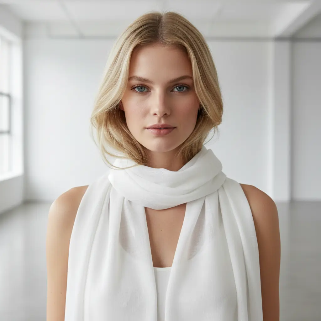 [68f75be6678566bf4301cce0] Light Scarf - Personalized All-Over Printed Design