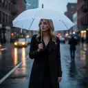 Semi-Automatic Foldable Umbrella - Personalized All-Over Printed Design